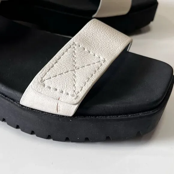 ZODIAC "Bailey" White Leather Platform Sandals Size 9 - Picture 4 of 7